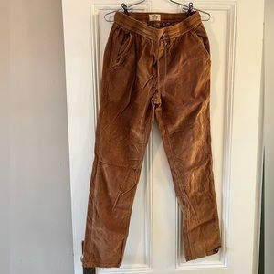 Marine Layer Saturday Men’s corduroy drawstring waist pants - brown size MEDIUM